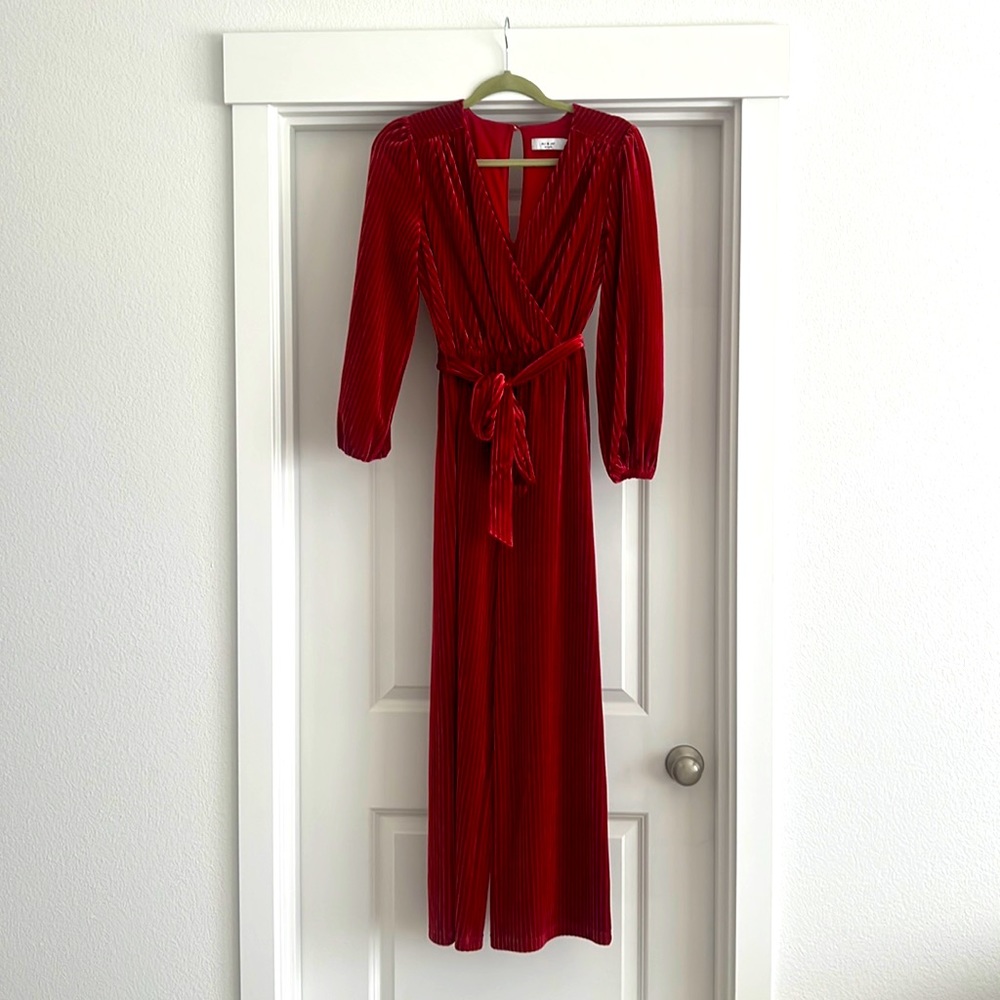 Ali & Jay for Anthropology velvet jumpsuit